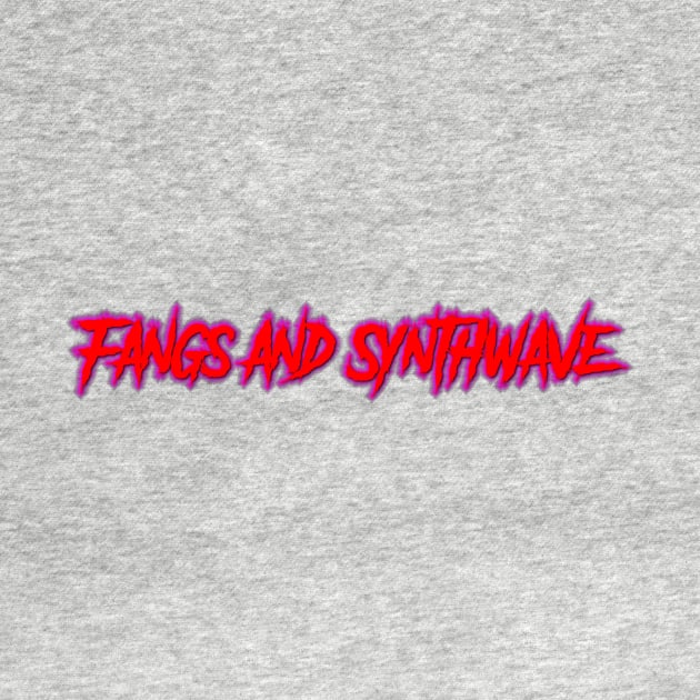 Fangs and Synthwave Long Red Logo by Electrish